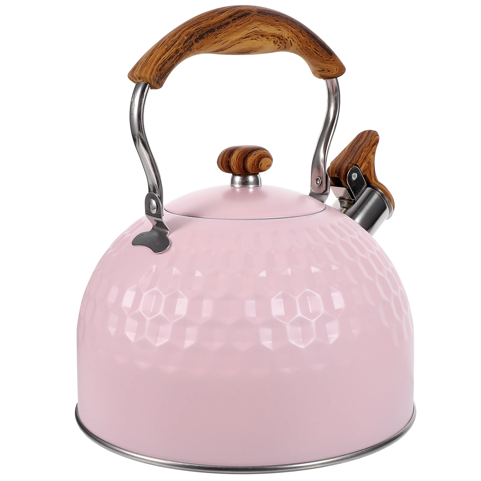 

Stainless Steel Whistling Kettle 2 5L Pink Large Capacity Boiling Kettle for Gas Stove Induction Cooker Anti Scald Handle