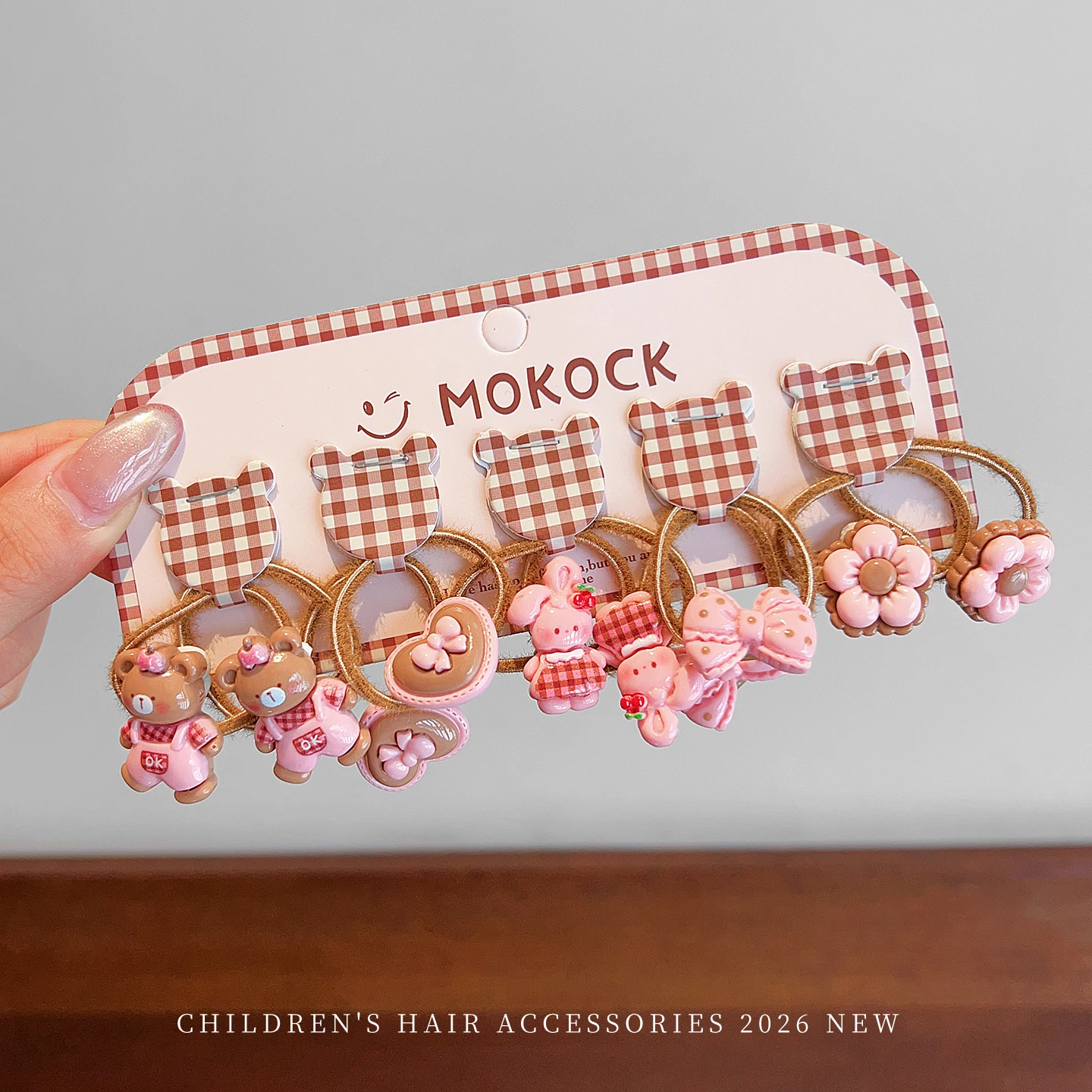 10 Stück Niedliche Cartoon-Bären- und Hasen-Haargummis, Hochelastische Haarbänder für Kleinkinder, Mädchen und Kinder, Haaraccessoires 2026 – Detail 7