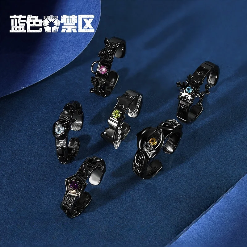 Nuovo autentico Blue Lock Anime Derived Ring Blind Box Accessori per la decorazione di moda Giocattoli circostanti Regali per festival e compleanni