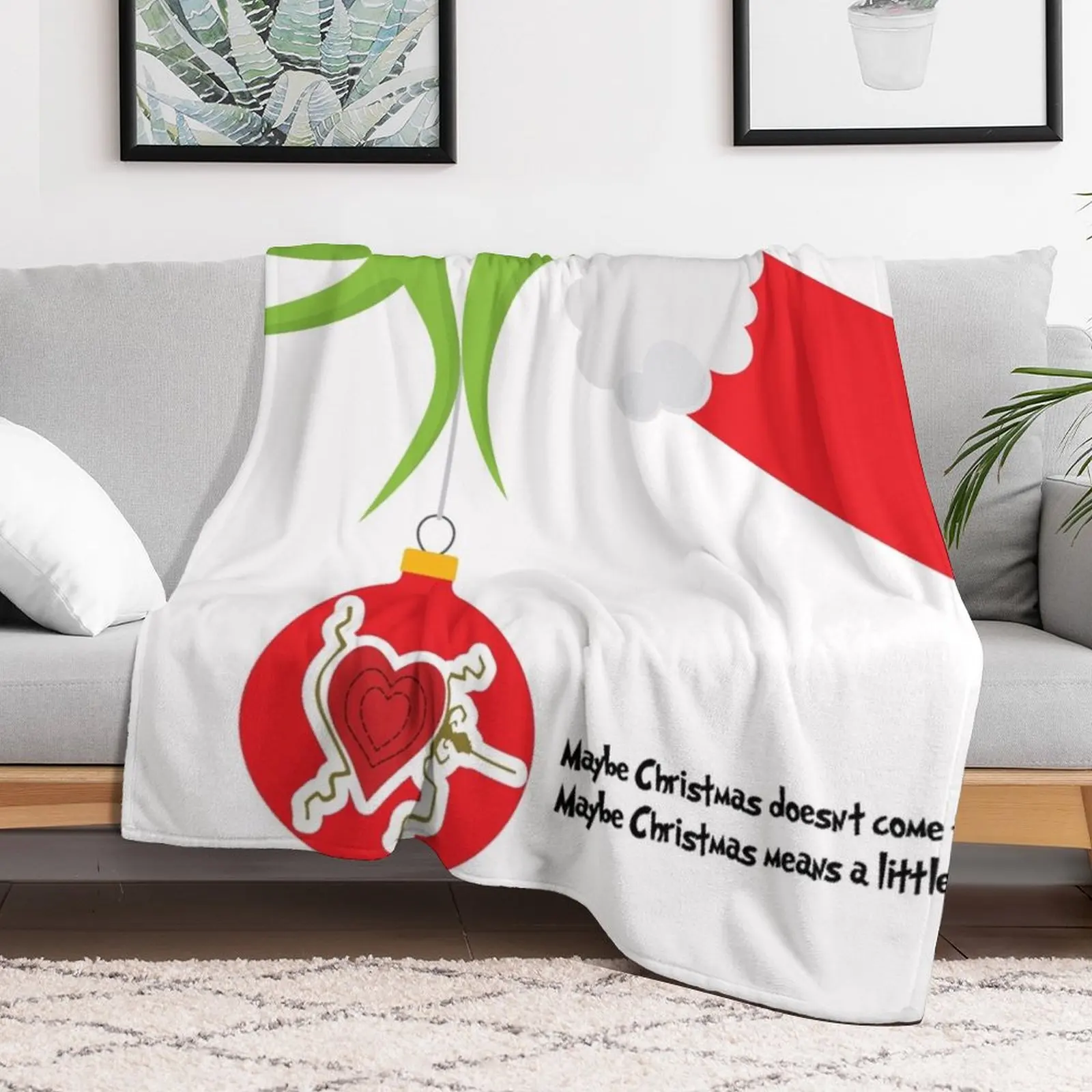 

Maybe Christmas Means A Little More Throw Blanket Sleeping Bag Decorative Sofas Furrys Blankets
