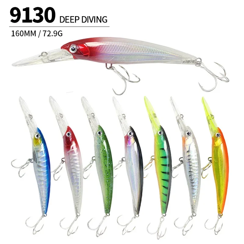 Señuelo minnow profundo mar-160mm/72,9g con labio largo - imagen 5