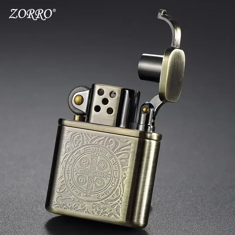 

Vintage Metal Constantine Kerosene Lighter Flint Copper Oil Gasoline Cigarette Lighter Antique Series Lighter Gadgets For Men