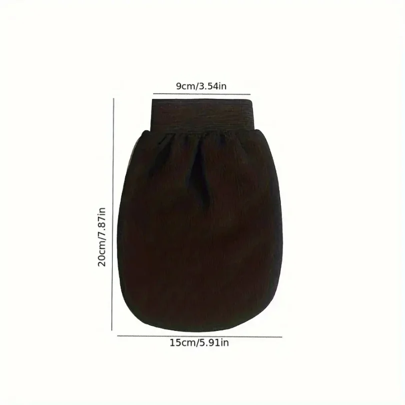 Single Piece Black Bath Towel Gloves Medium Sand Single Layer Double-Sided Massage Bath Towel Back Rub Bath Towel Exfoliate Dea