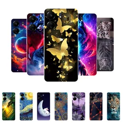 For Xiaomi Redmi 13C Case Silicone Soft Butterfly Wolf Protective Back Cover for Redmi 13C 4G Redmi13C 13 C Funda Coque