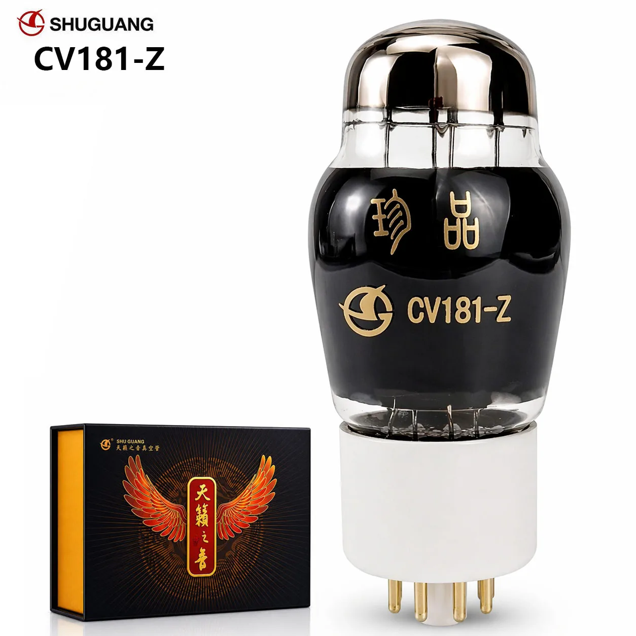 Вакуумная лампа Shuguang CV181-Z для аудиоаппаратуры: прецизионная замена 6SN7, CV181, 6N8P, 6H8C, низкий уровень шума, Hi-Fi, для предусилителей и усилителей