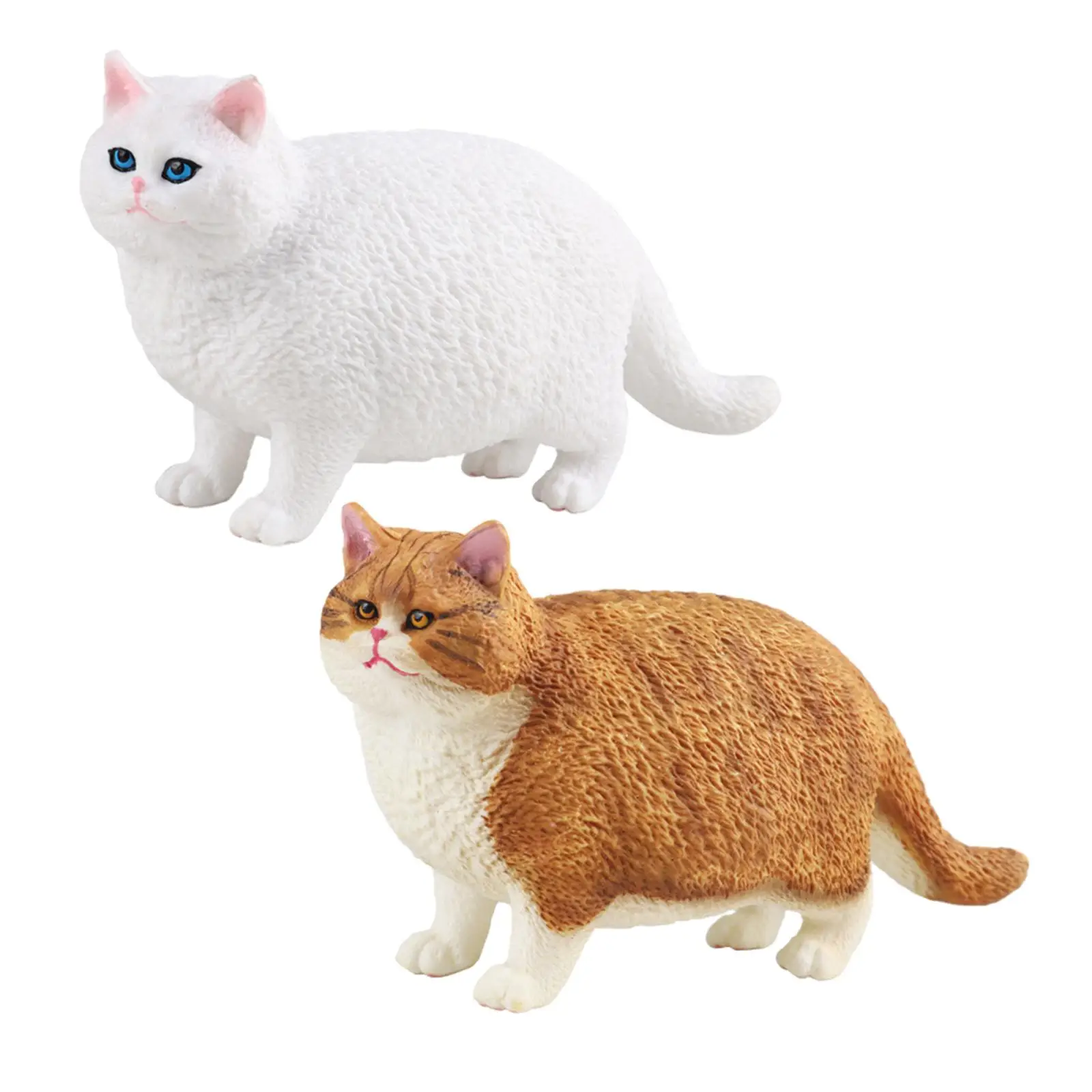 Modèle de figurine de chat réaliste, jouet de figurines Kitty, figurine d'animal de collection, ornement de bureau pour fête de jardin, faveurs d'anniversaire