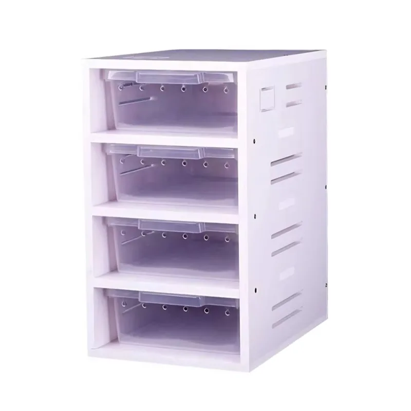 

Customized breathable PVC ball crawler cage display rack snake breeding rack court cabinet drawer style boxed products