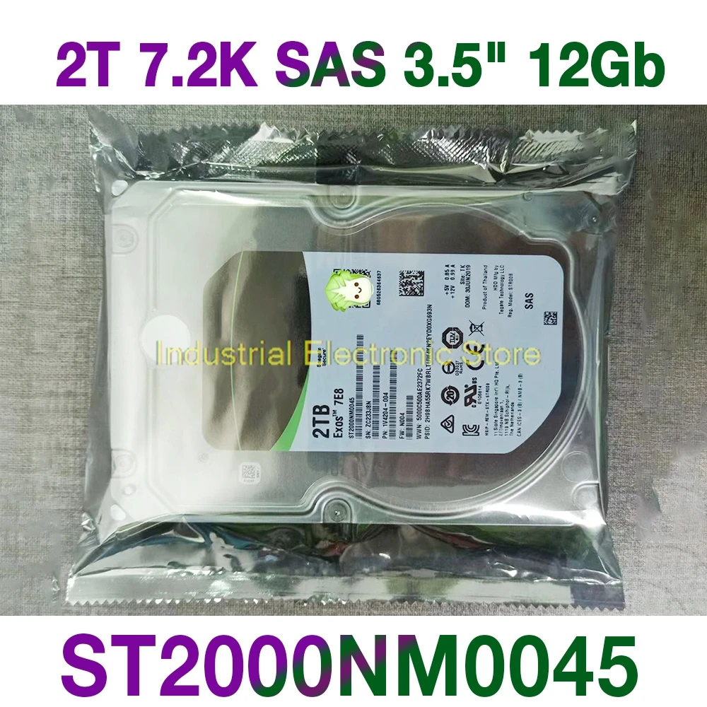 HDD ST2000NM0045 Server Hard Disk 2T 7.2K SAS 3.5