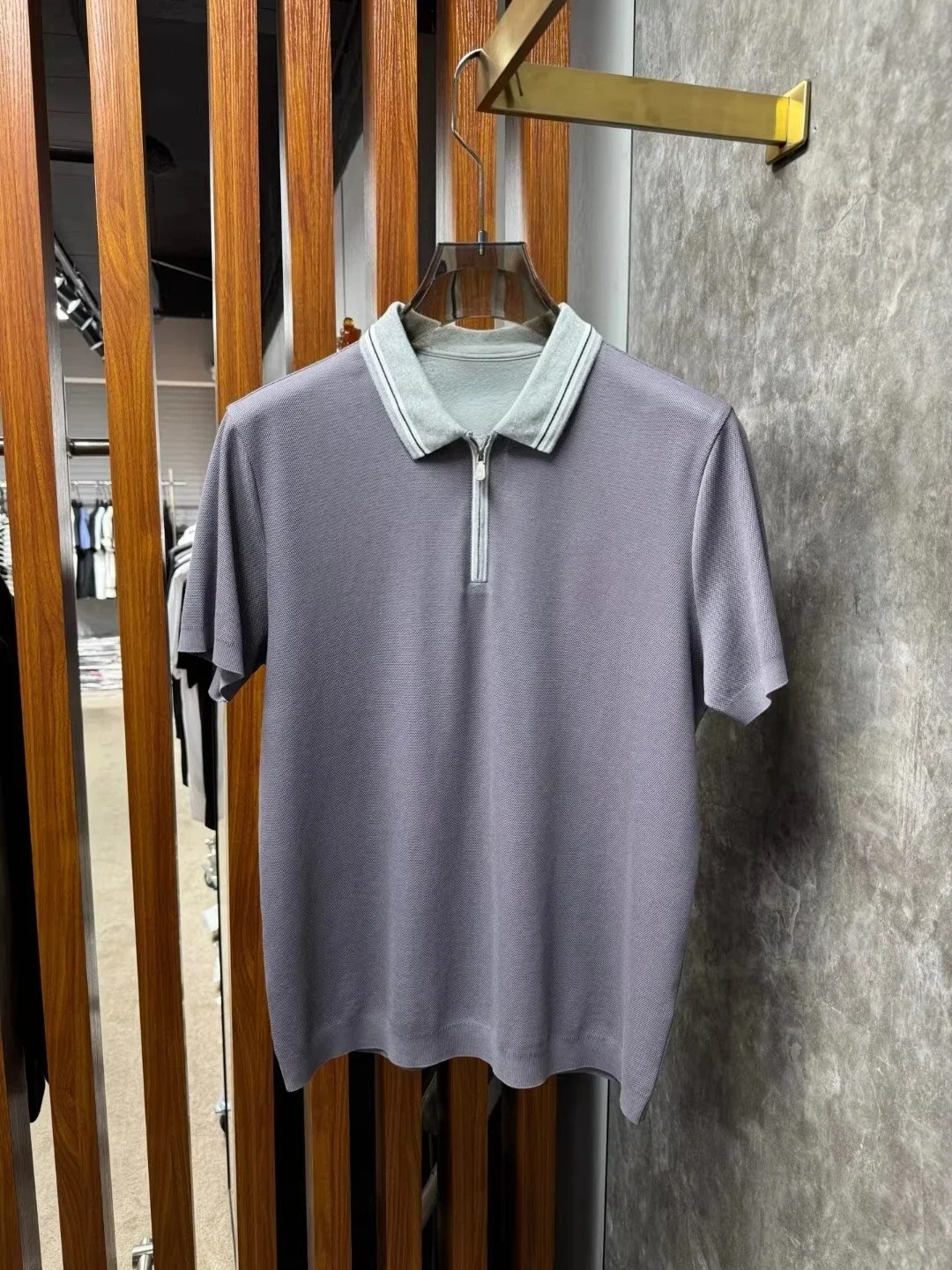 

Мужская рубашка-поло BC Italian Old Money с вышивкой и жемчужным декором из хлопковой ткани