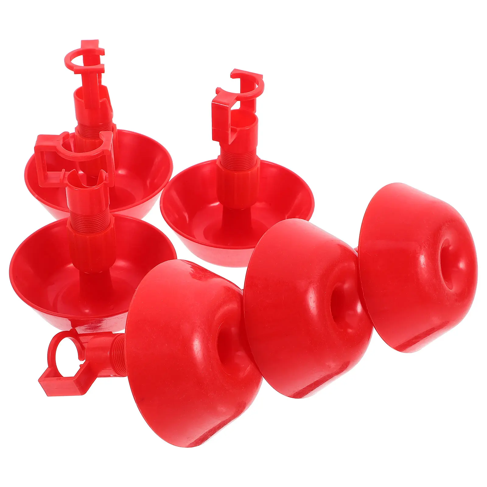 

10pcs Chicken Waterer Automatic Chick Drinkers Bowls Durable Plastic Adjustable Flow Poultry Supplies Feeder System Cups Easy
