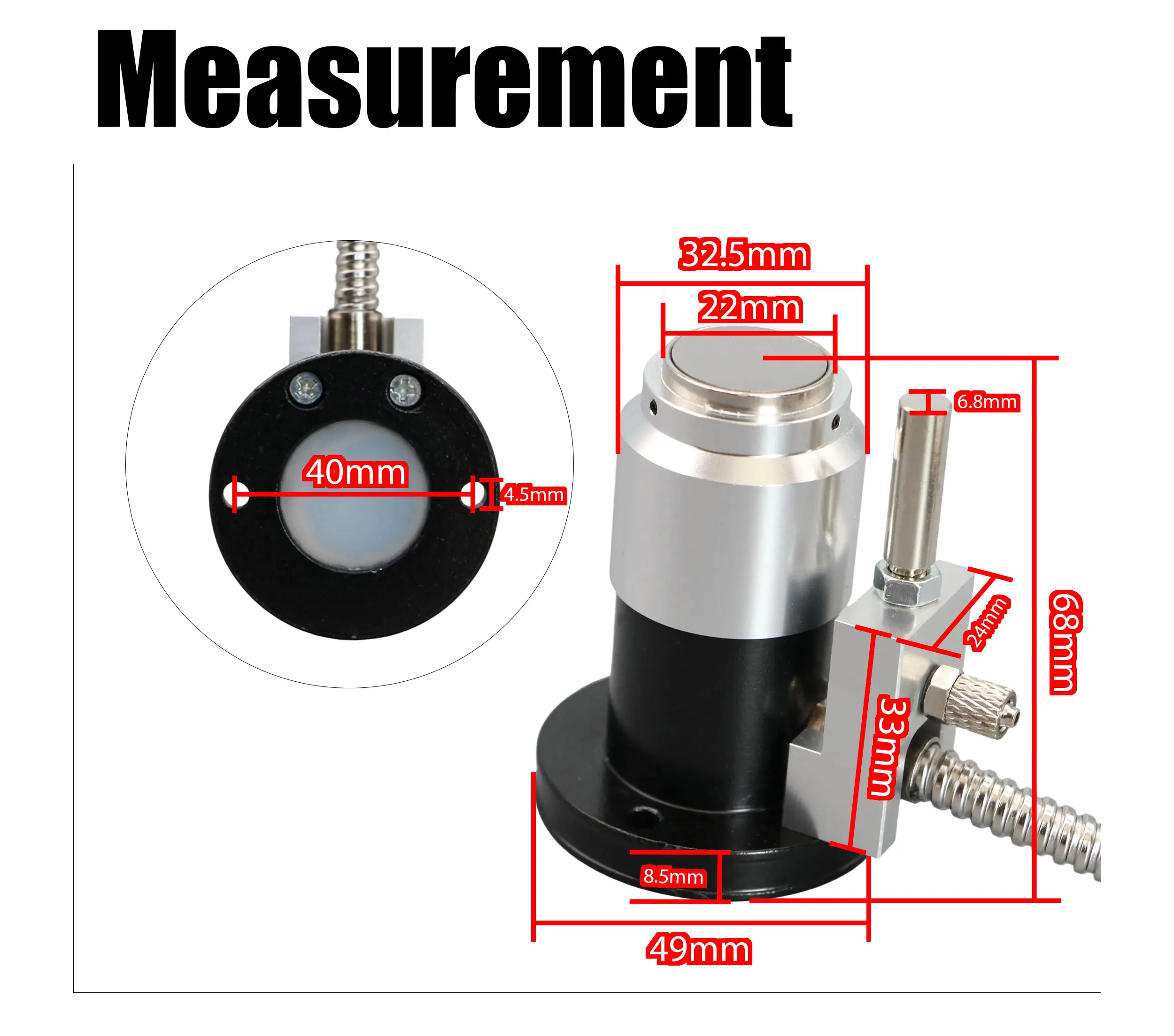 High Precision Automatic Tool Sensor CNC Z Axis Tool Press Sensor Tool Setting Gauge 4Wires Engraving Machine CNC Router