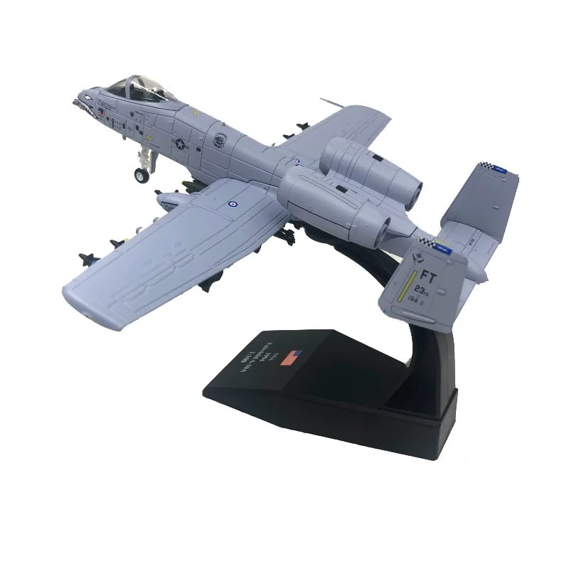 1:100 Scale USAF A-10 Thunderbolt II Model & Display Stand Collection Gift A10 Alloy Model Plane Mini Decorative Home