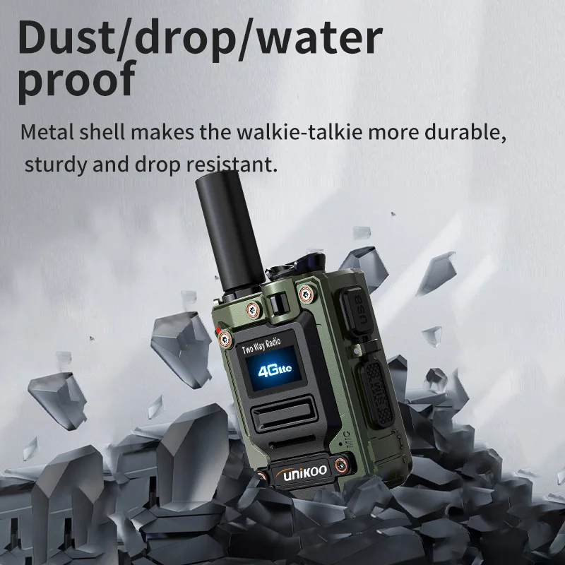 2 PCS UNIKOO UP510 Walkie-Talkie 5000km Long Talk Range 4g LTE POC เครือข่ายวิทยุซิมการ์ด Walkie Talkie Two Way วิทยุ