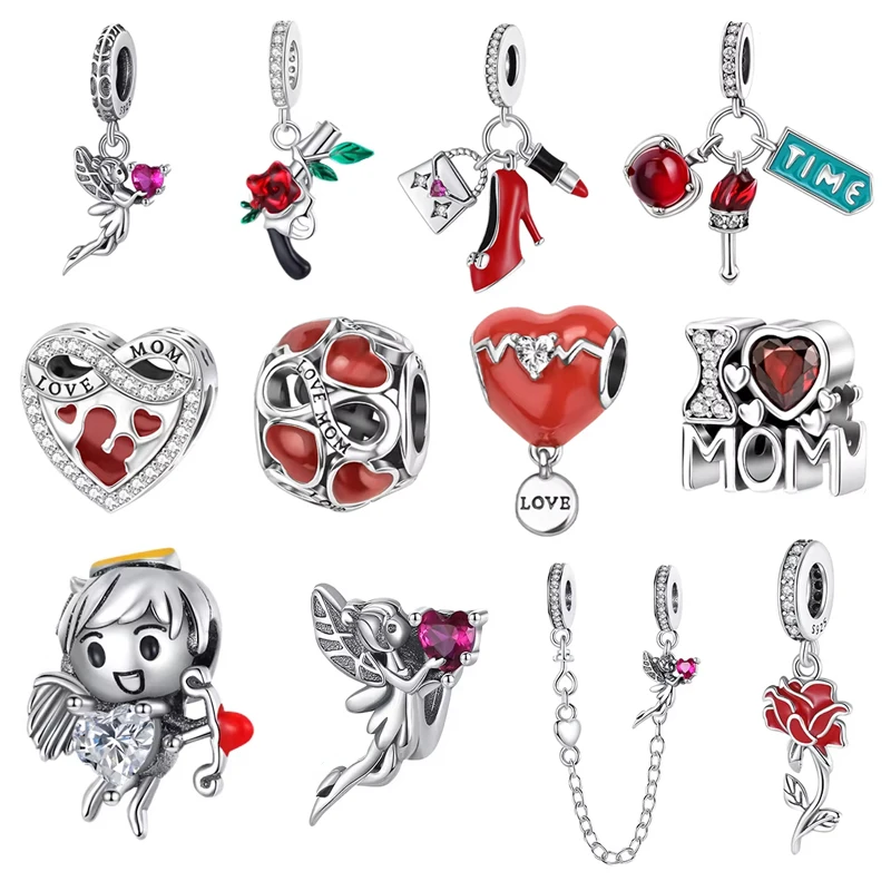 

925 Sterling Silver Angel Boy Charms Beads Fit Original Bracelets Bag Keychain Charms Beads Pendant Diy Women Jewelry Gift