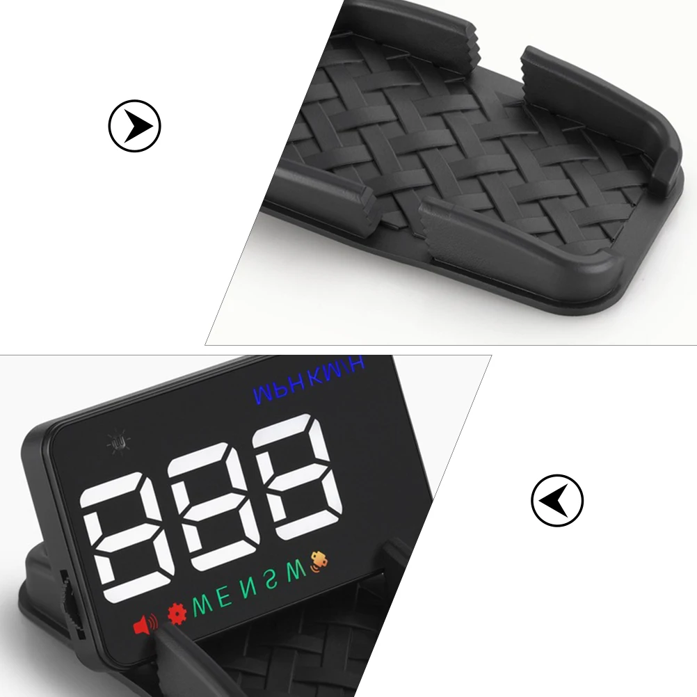 

Car Head-up Display Digital Speedometer Auto Monitor Alarm Clear Screen ABS PC Material Lightweight Durable