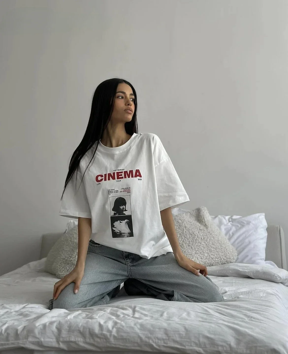 Hirsionsan Cinema Letter Printed T Shirt Women Summer Cotton Soft Men Short Sleeve Tee Female Oversized Higt Street Gothic Top