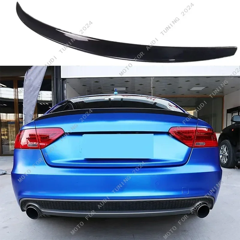 For Audi A5 S5 B8 B8.5 4Door  2009-2016 Car Rear Roof Spoiler Splitter Wing Rear Trunk Roof Lip Cap Spoiler Wing Bodykit Tuning