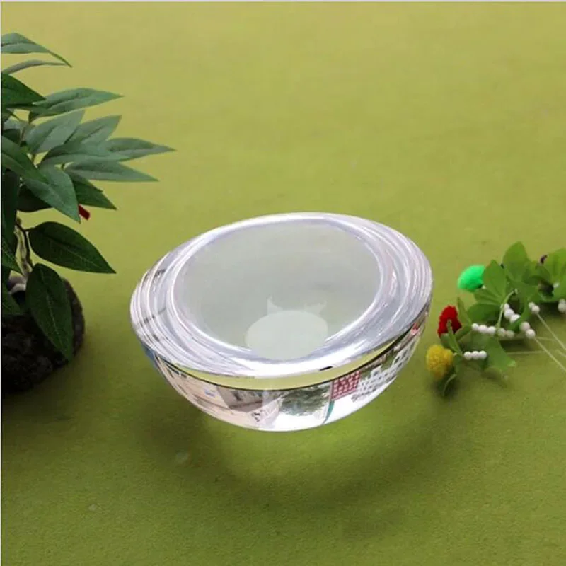 4/5/6cm Crystal Hemisphere Glass Half Ball Paperweight Quartz Sphere Magnifiers Semi Balls Home Decoration Ornaments Figurines