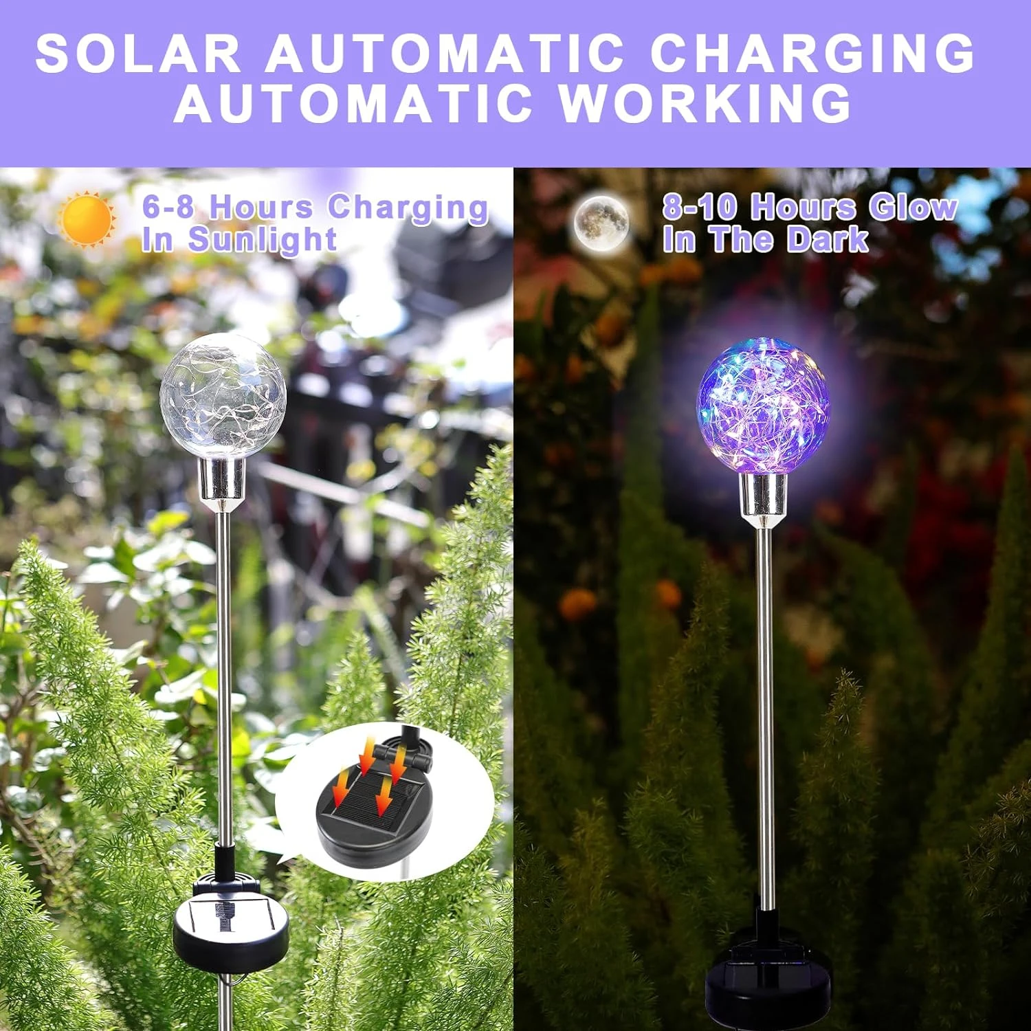 mosphere in your backyard. Brighten up your patio or walkway with these exquisite LED solar lights that are both stylish and ene