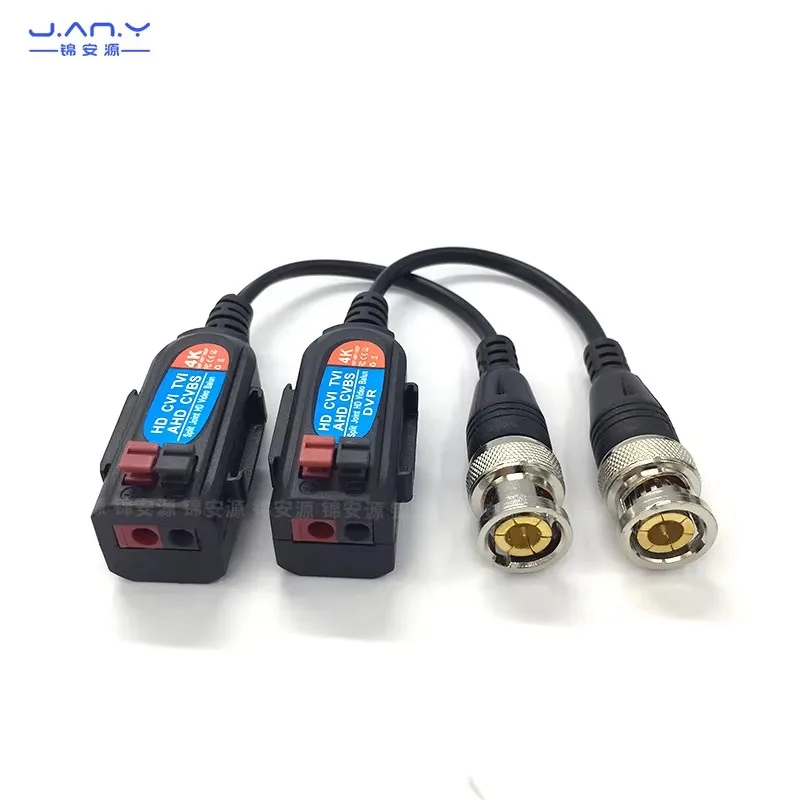 4K coaxial HD transmitter HD single channel passive twisted pair transceiver BNC head lightning protection and anti-interference