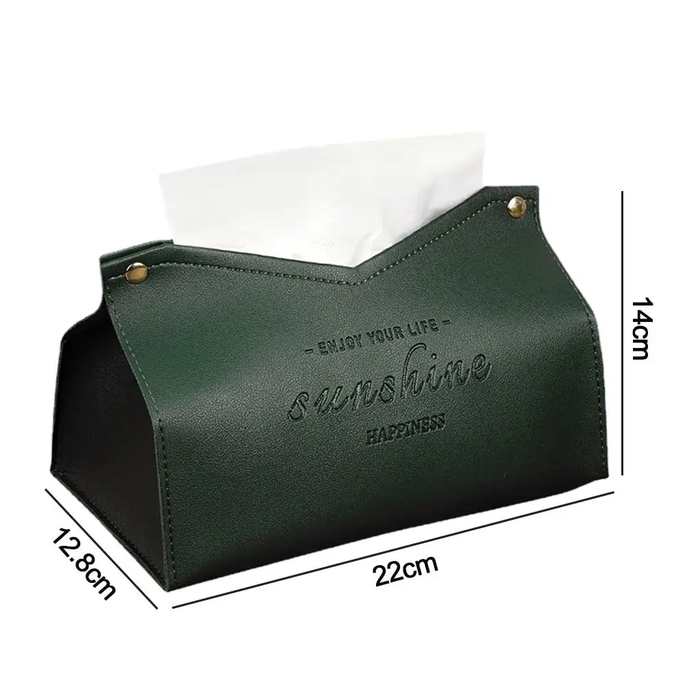 Leather Modern Large Storage Dispenser Tissue Case Car Tissue Box Paper Towel Box Napkin Holder