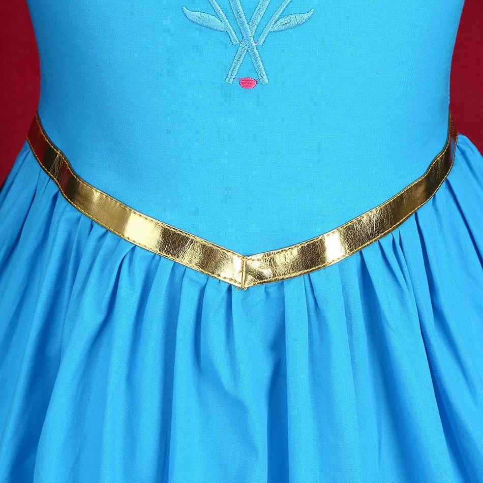 Blue Elsa Dresses for Girls Halloween Costumes Princess Snow Queen Children Gowns Kid Cosplay Party Vestidos And  Accessories