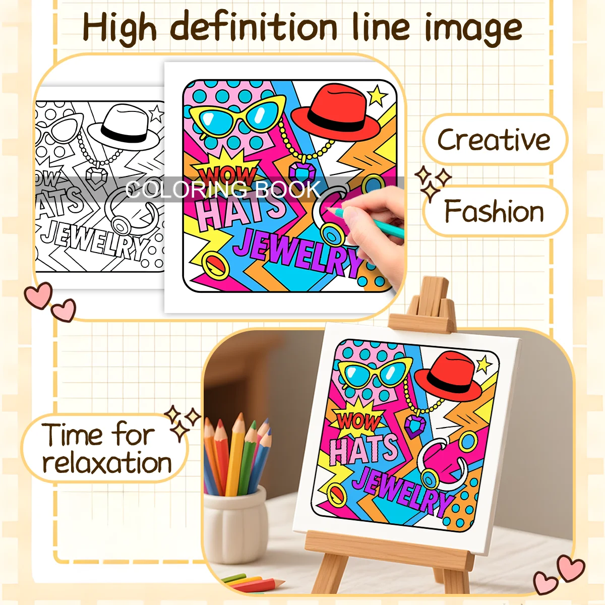 ARTIST'S Coloring Book for Adult Relieve Stress Bold-easy DIY Painting Drawing Book Painting Leisure Art Gift image 5