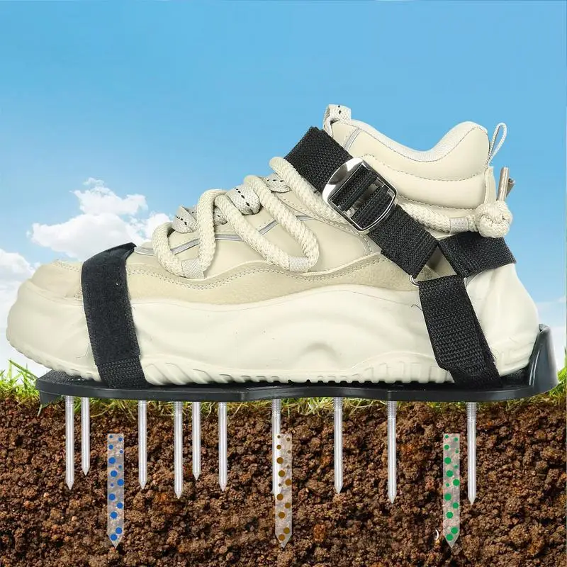 

double-layer labor-saving garden soil loosening shoes Walking Shoes Lawn Aerator Sandals Gardening Tools Loosening Tools