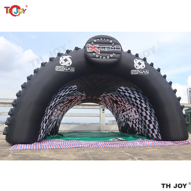 تخصيص 10 مللي خيمة نفق قابلة للنفخ مع قوس الإطارات نفخ سباق السيارات مدخل نفق للمناسبات بيع الحفلات