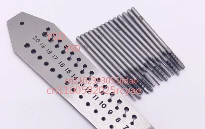 Watch Repair Hand Tool Set - Tapping Plate/Tap Accessories for Stem Thread Machining & Filing