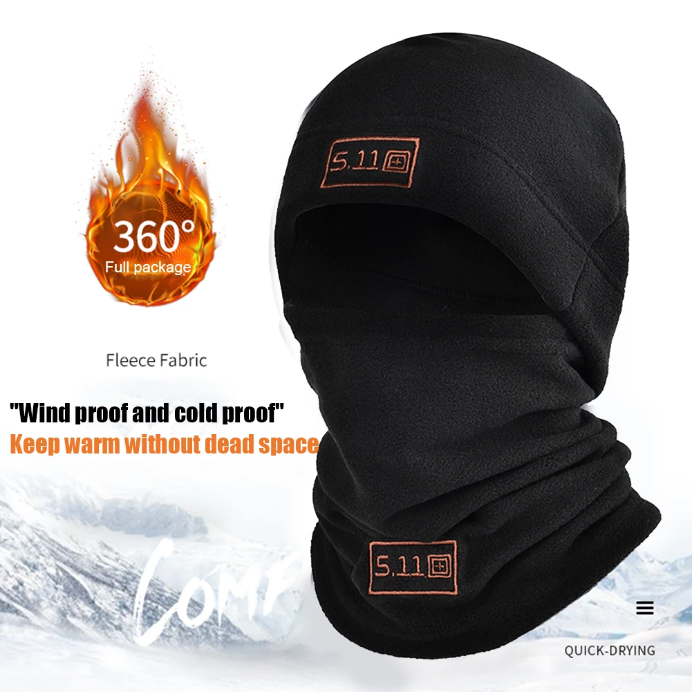 

Winter Thermal Fleece Balaclava Breathable Motorcycle Face Mask Anti-dust Windproof Full Face Cover Hooded Neck Snowboard Mask