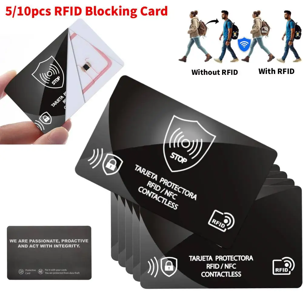 5/10 قطعة بطاقات حجب تتفاعل NFC بطاقات الائتمان الخصم جواز السفر حامي مانع مجموعة من البطاقات الذكية مكافحة سرقة تصميم مانع تتفاعل #1