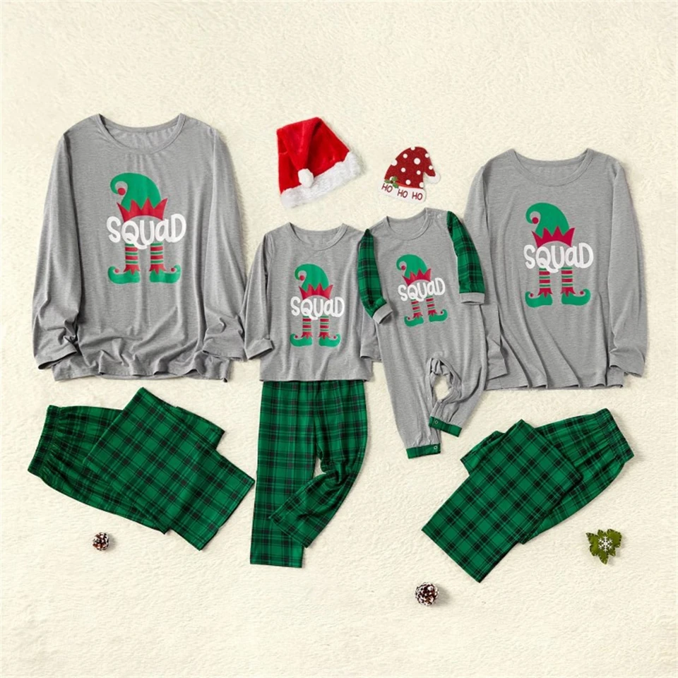 Letter Print Christmas Family Matching Pajama Sets Mother Kids Pyjamas Parent-child Sleepwear Cotton Couple Look Loungewear - Image 6