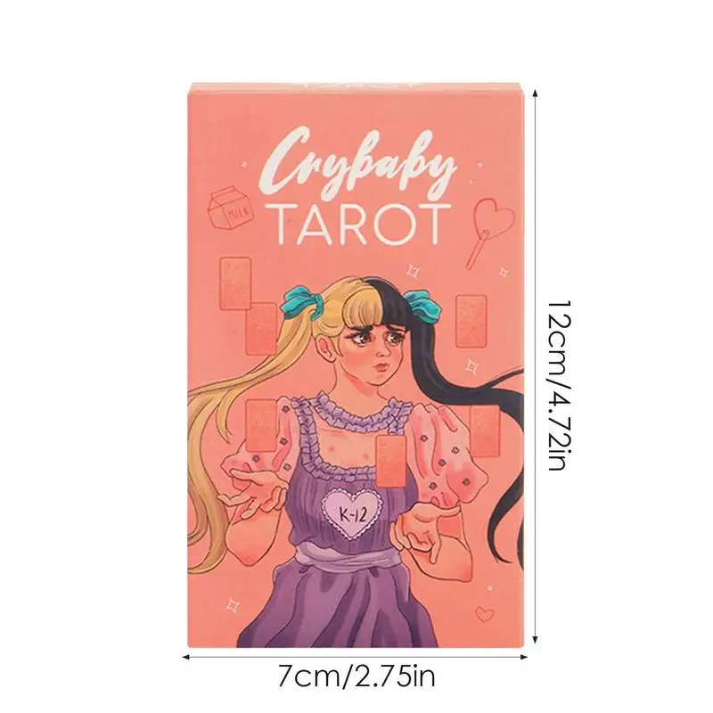 Juego de cartas de oráculo de Tarot Crybaby, baraja de adivinación misteriosa de Tarot en inglés, juego de amigos y familiares, regalo de recuerdo