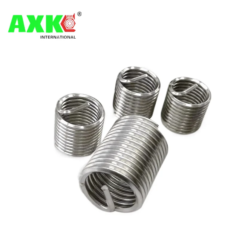 AXK 100pcs M2*0.4*1.5D Wire Thread Insert Stainless steel m2 screw bushing ,Wire screw sleeve,Thread Repair