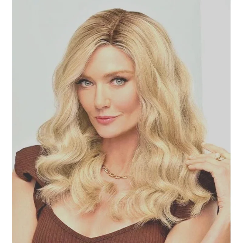 New Fashion Brown Mix Blond Wavy Women' Wigs 16in