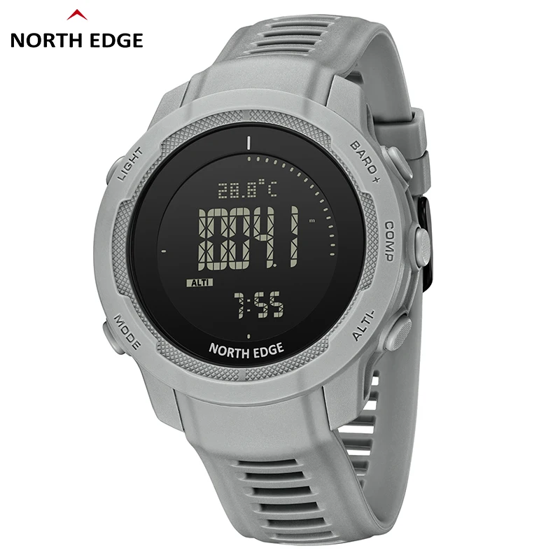 NORTH EDGE Men Digital Watch Carbon Fiber Case For Man Sports Running Swimming WR50M Watch Altimeter Barometer Compass