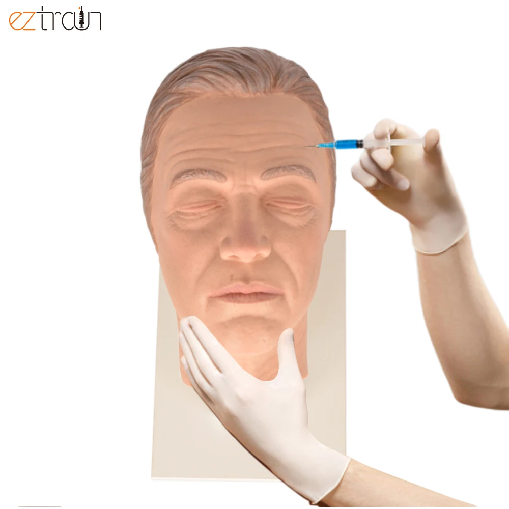 upgrade high quality silicon Caucasian male face model for advanced facial injection harmonization training