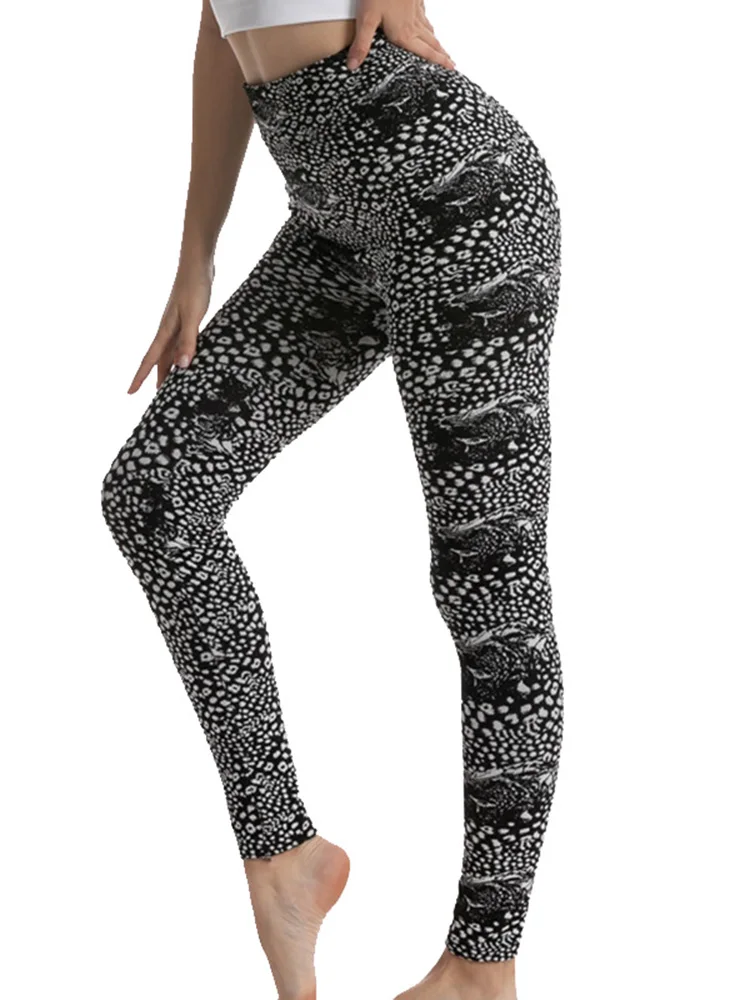 YSDNCHI 스포츠 Acitvewear 체육관 피트 니스 레깅스 여성 섹시 푸시 업 Legging 요가 바지 Stretchy High Waist Printed Workout Trouser