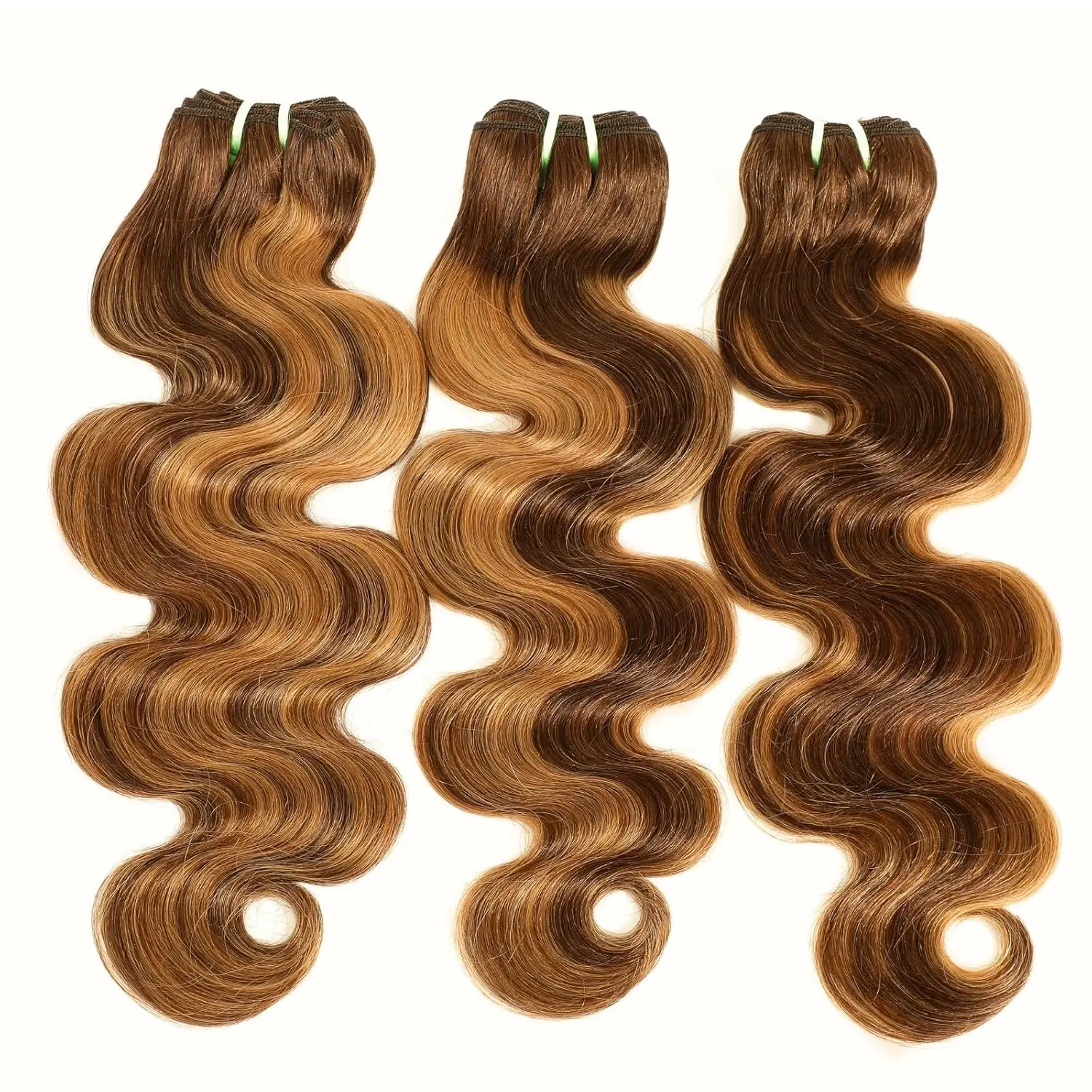 Honey Blonde Body Wave Bundles Human Hair P4/27 Human Hair Bundles Blonde Brown and Black Human Hair