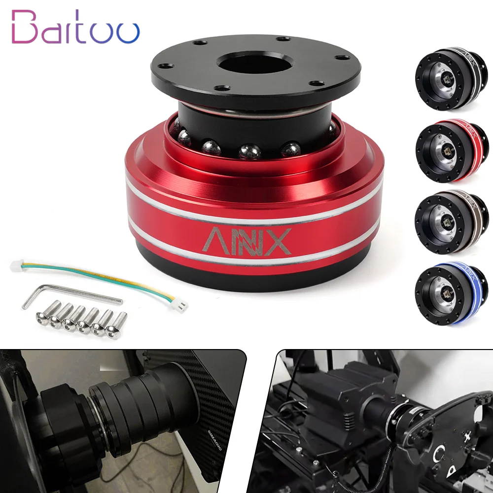 Bartoo-70/74mm Quick Release 6 Hole Racing Game Simulator Steering Wheel 4+6 Balls For Simagic Moza M10 A/Mini Euro Truck QR040