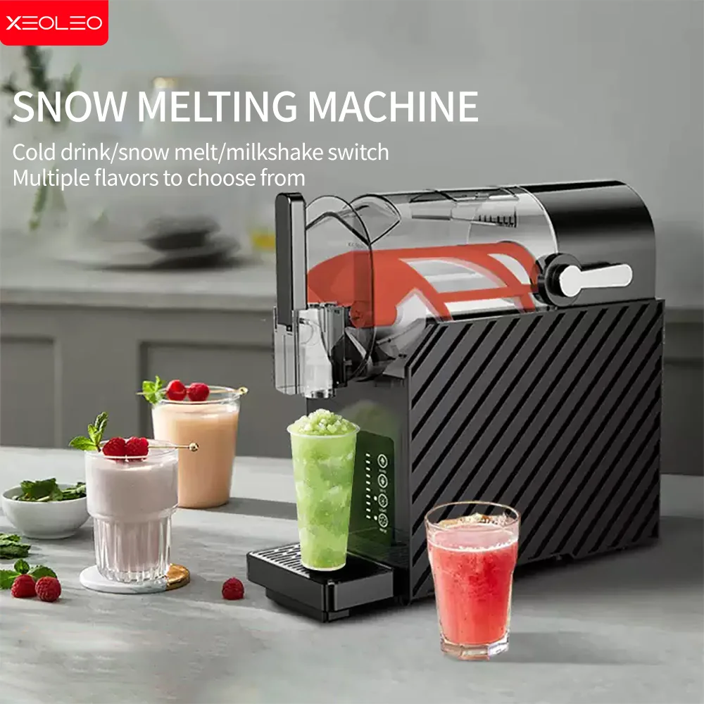 XEOLEO-máquina de fusión de nieve, 200W, máquina de granizado para bebidas frías para el hogar, puesto comercial, hielo, arena, nieve, bebida fría