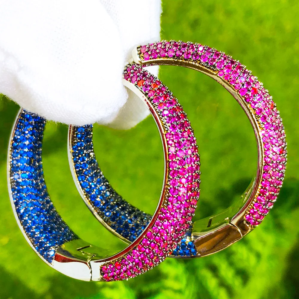 

Missvikki New Design Hot Hoop Earrings Women Summer Holiday Party Occasion Top Shiny Cubic Zirconia Best Fashion Jewelry