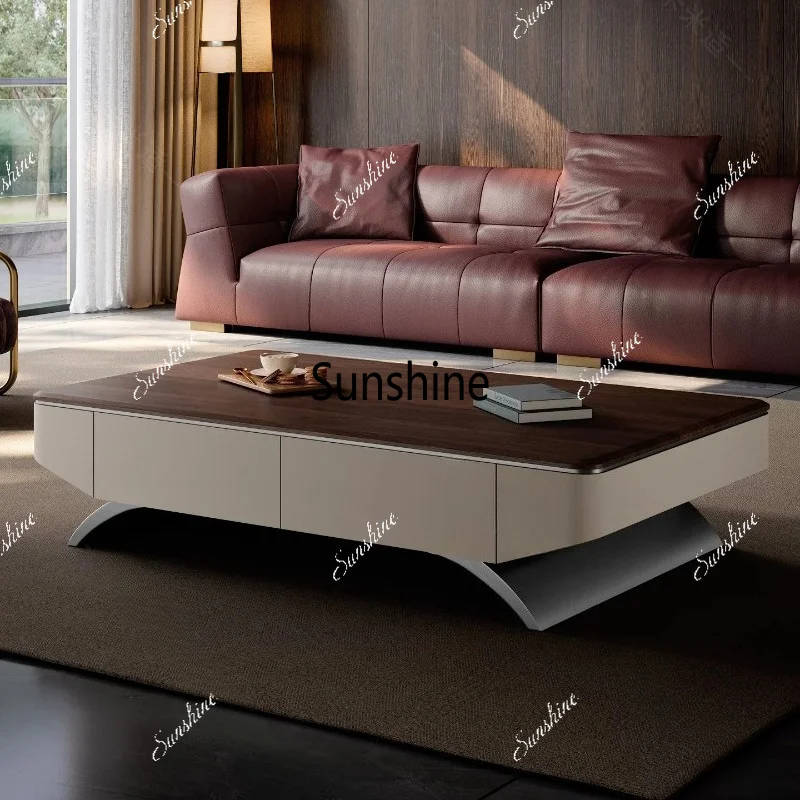 Living room home light luxury high-end coffee table high-end solid wood coffee table
