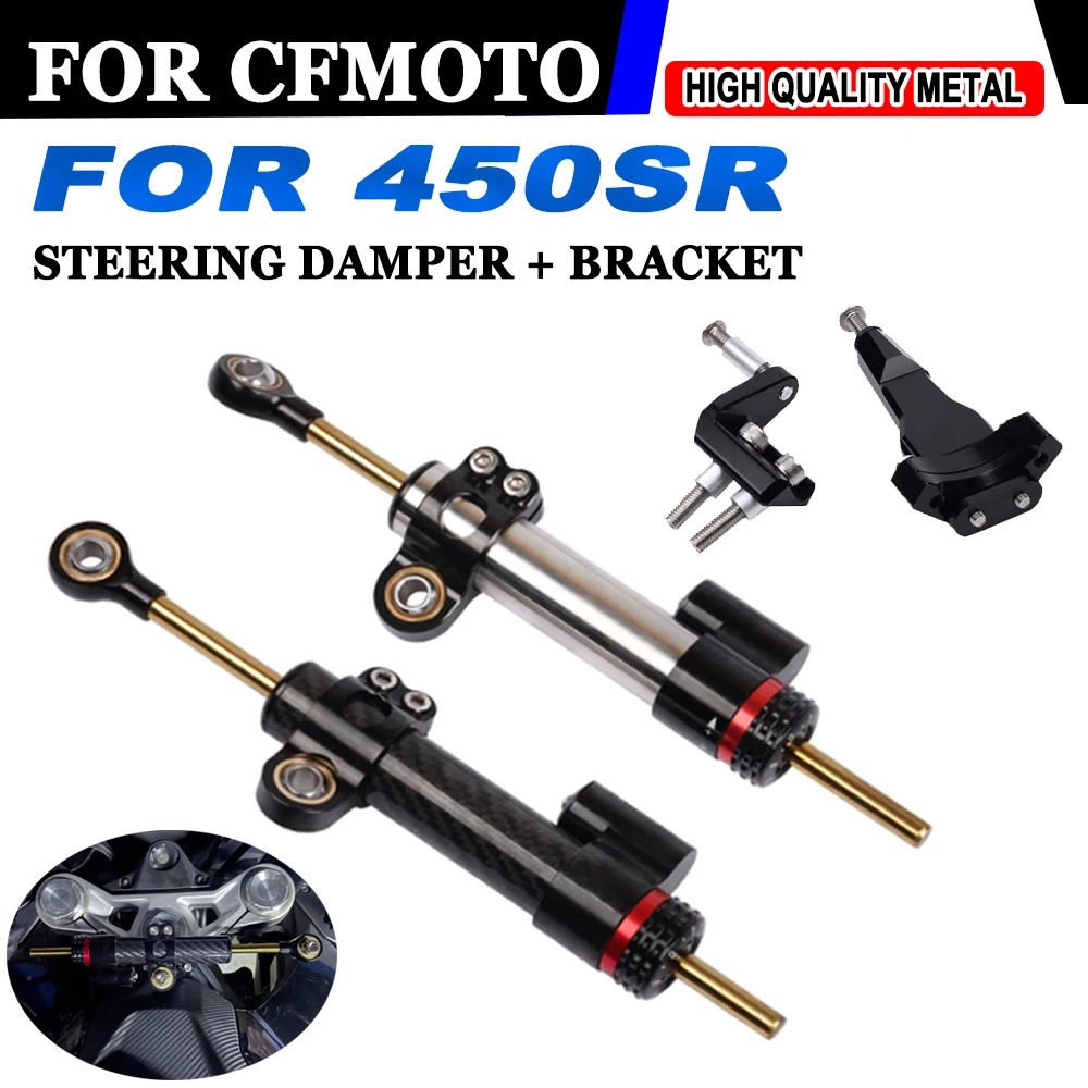 

For CFMOTO 450SR SR 450 SR 2022 2023 2024 SR450 Motorcycle Accessories Steering Damper Stabilizer Safety Mounting Kit Bracket