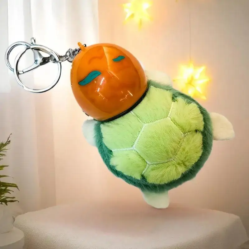 Pendentif en peluche porte-clés de décoration de sac; Ornement de décoration animale de voiture de casque de tortue de mer