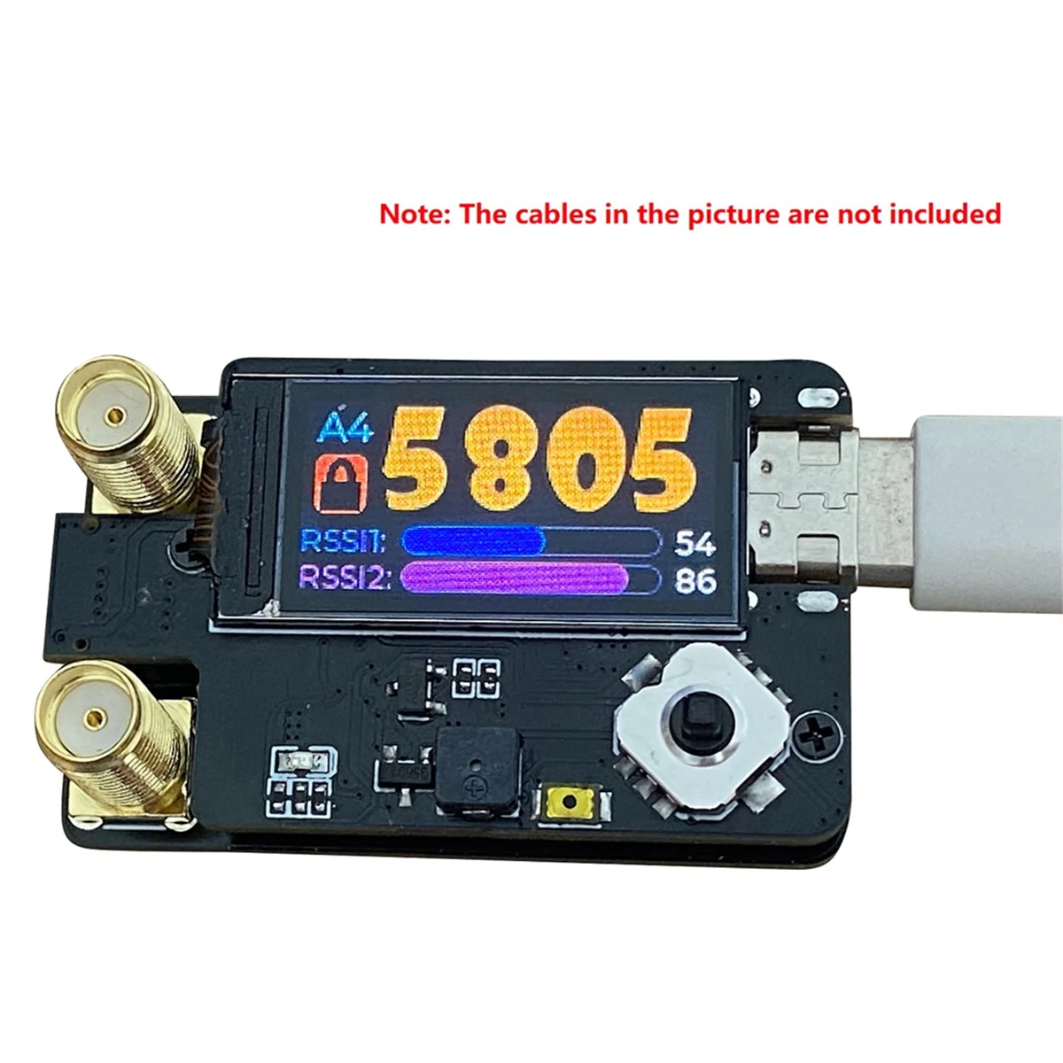 A49T RX5808 4.9G 5.8G 6.1G PLUS Dual Antenna Receiver Module for /Fatshark / V1 V2 Glasses, SMA Female Connector