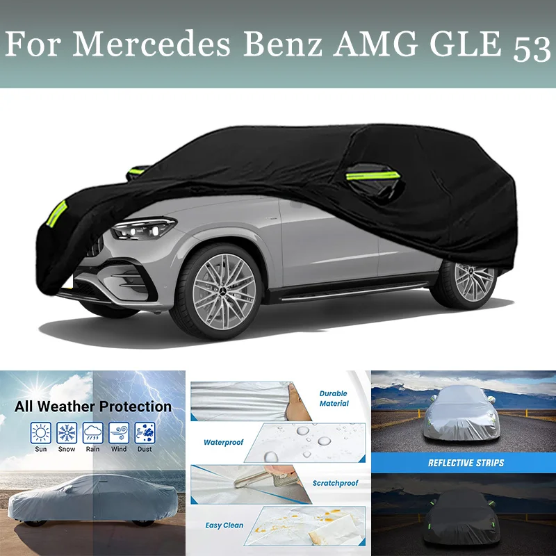 

Для Mercedes Benz AMG GLE 53, полные автомобильные чехлы, уличные солнцезащитные чехлы, защита от УФ-лучей, снега, пыли, ткань Оксфорд