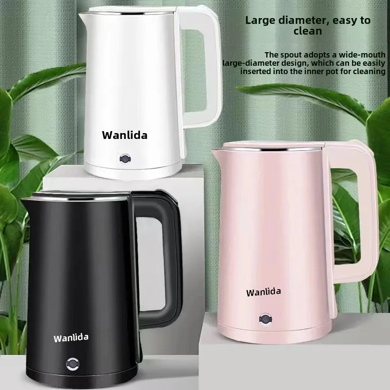 Wanlida Home Use Stainless Steel Automatic Shutdown Electric Water Kettle Gift Customized Printed Electric Water Kettle Wholesal