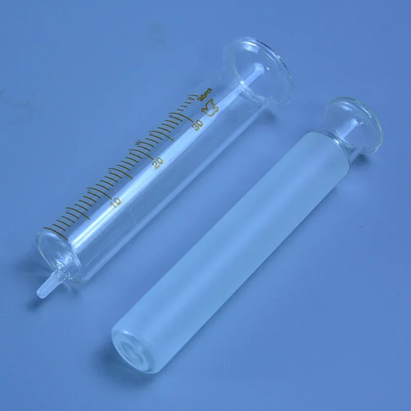 Glass Syringes Glass Sample Extractor Lab Glassware Glass Injector 1ml/5ml/10ml/20ml/30ml/50ml/100ml